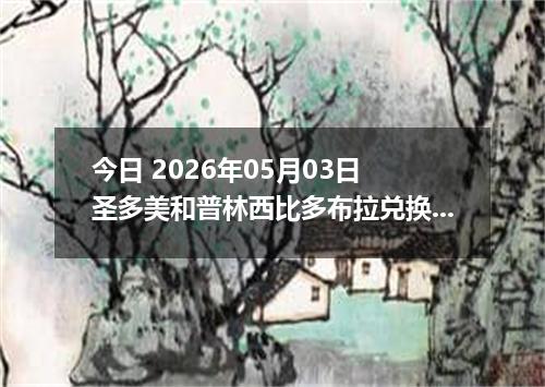 今日 2026年05月03日 圣多美和普林西比多布拉兑换人民币最新汇率行情